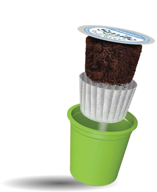 the elements of a Joe's Garage custom k cup separated